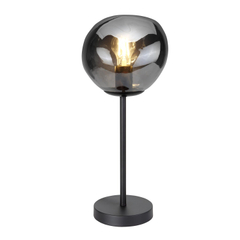 Tafellamp Macato zwart smoke glas 1-lichts