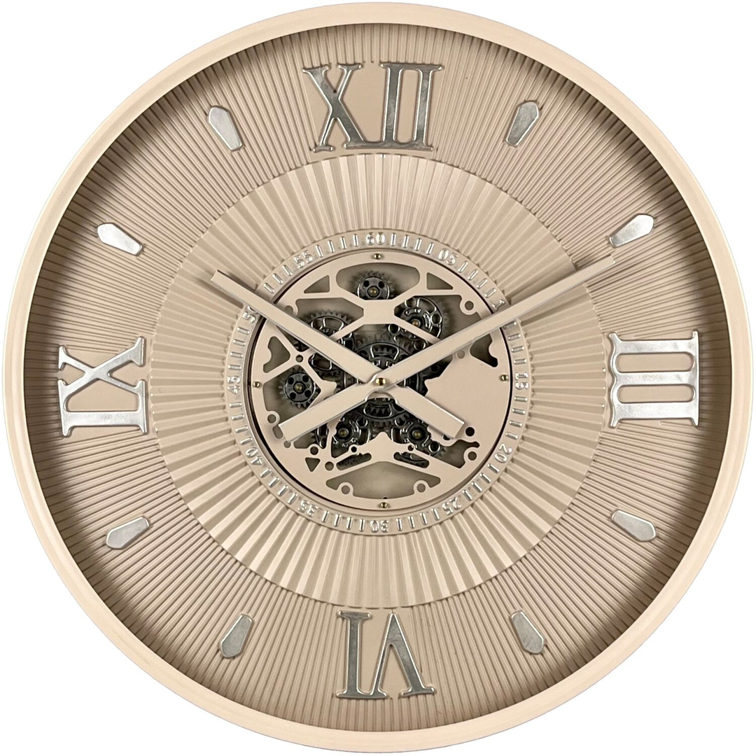 Klok Nimar metaal rond 60cm taupe dessin 54