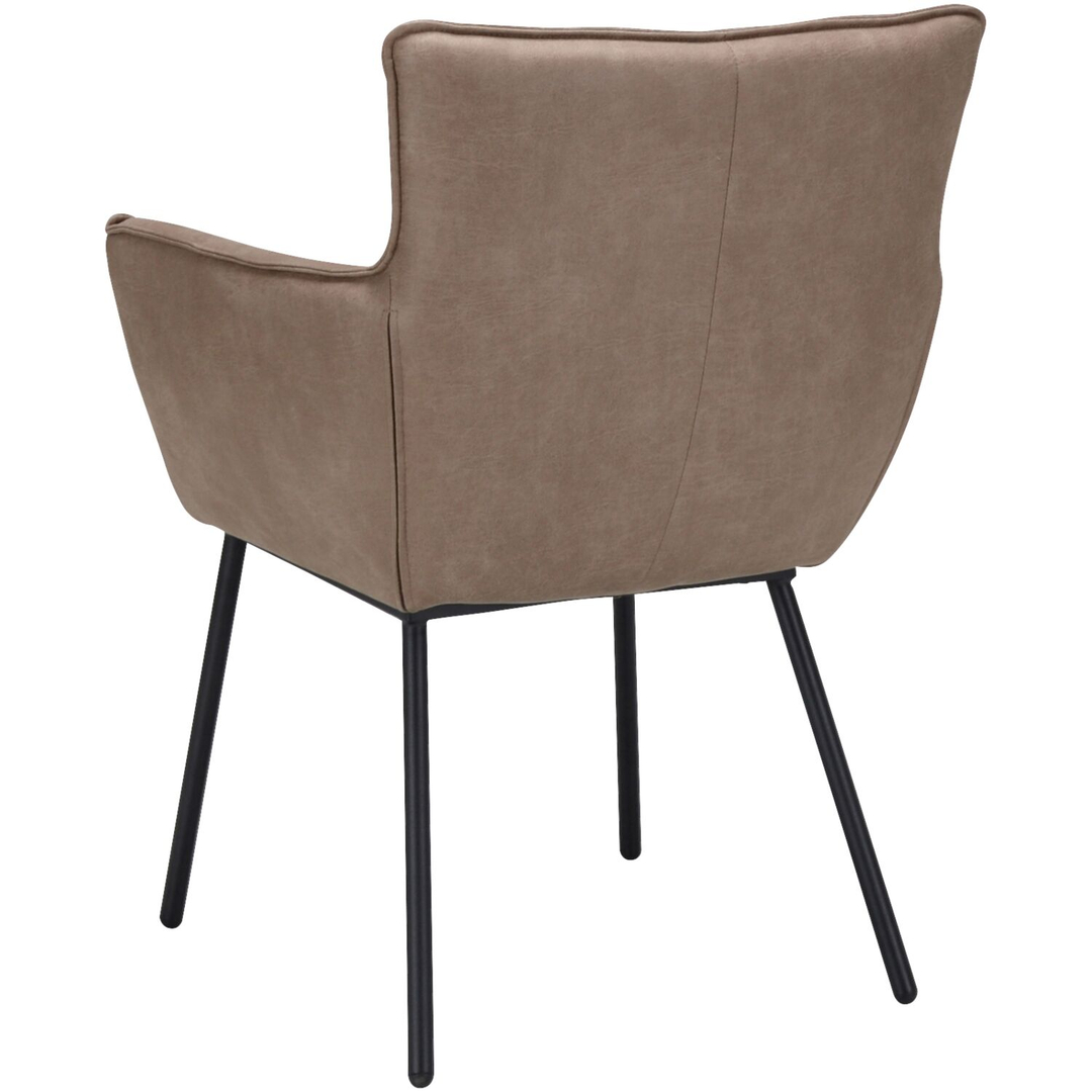 Eetkamerstoel Novile microleder taupe