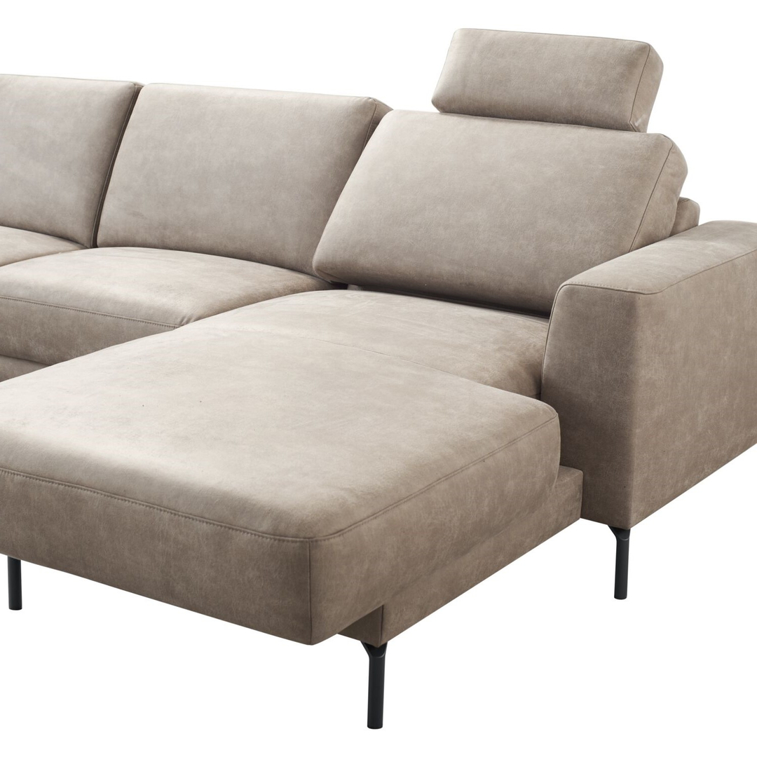Hoekbank links Moscato traagschuim beige relaxfunctie
