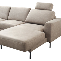 Hoekbank links Moscato traagschuim beige relaxfunctie