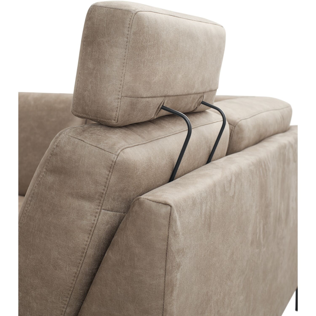 Hoekbank links Moscato traagschuim beige relaxfunctie