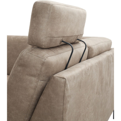 Hoekbank links Moscato traagschuim beige relaxfunctie