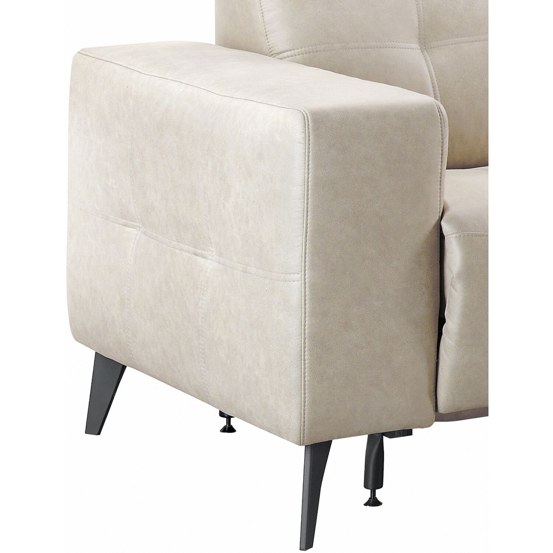 Hoekbank links Piorino pocketvering lichtgrijs relaxfunctie