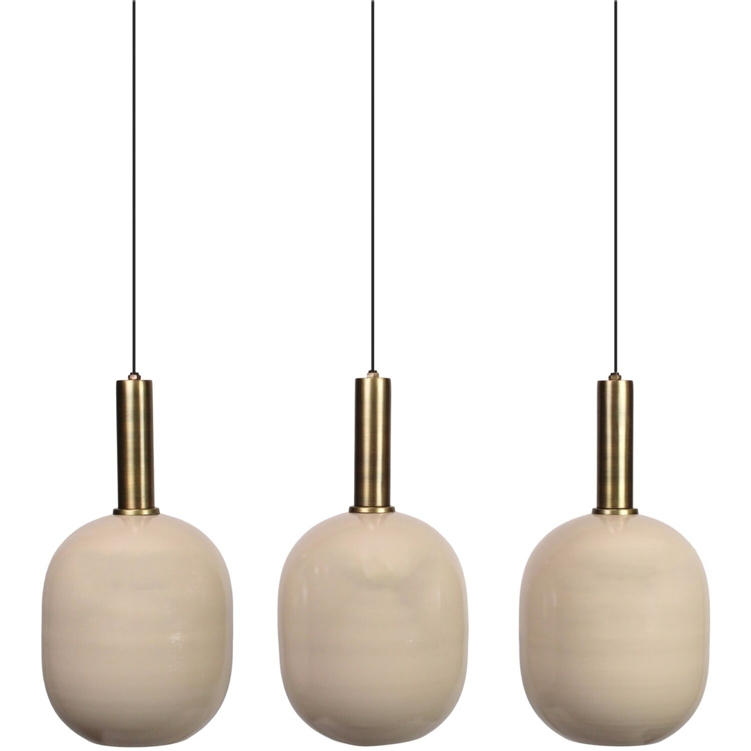 Hanglamp Bincerro metaal taupe 3-lichts