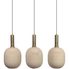 Hanglamp Bincerro metaal taupe 3-lichts