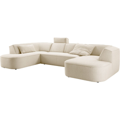 Elementenbank rechts Baricci ecru breed premium comfort
