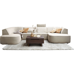 Elementenbank rechts Baricci ecru breed premium comfort