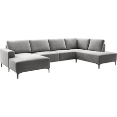 Hoekbank rechts Fabria groot donkergrijs basic comfort