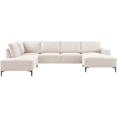 Hoekbank links Fabria groot beige basic comfort