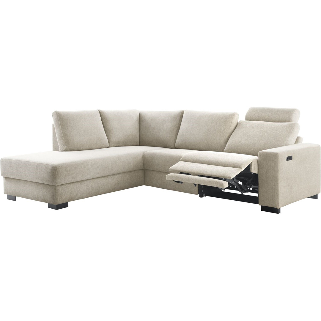 Hoekbank links Florance HR koudschuim beige relaxfunctie