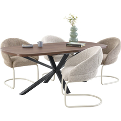 Eettafel Caltana 160x90 cm Deens ovaal