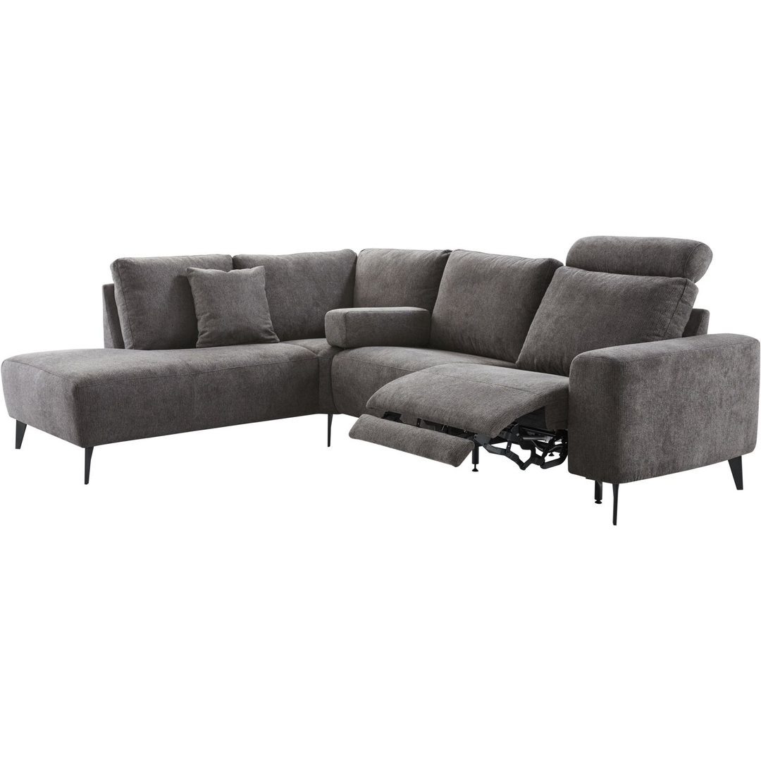 Hoekbank links Davanti pocket HR koudschuim donkergrijs