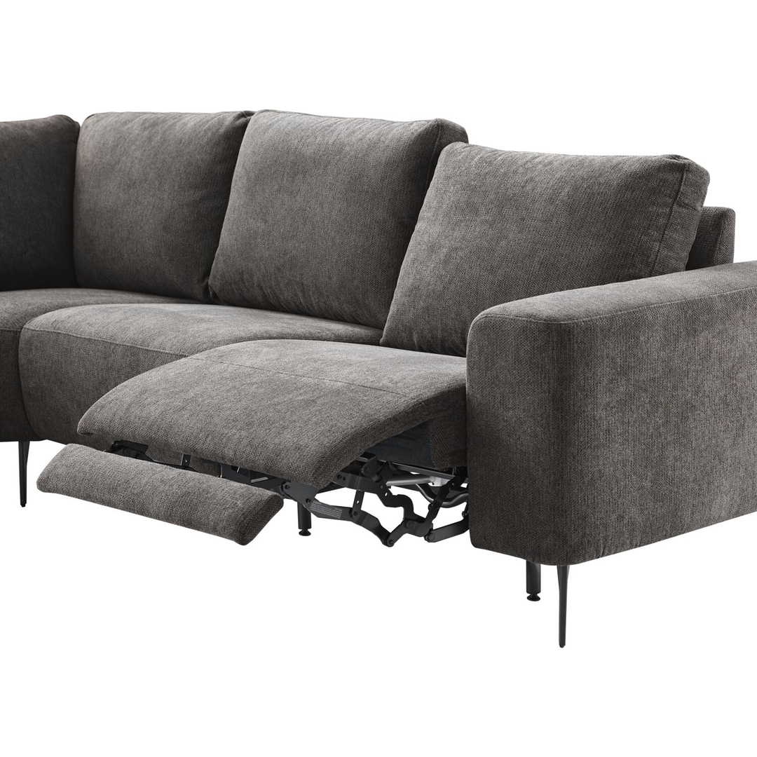Hoekbank links Davanti pocket HR koudschuim donkergrijs