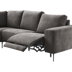 Hoekbank links Davanti pocket HR koudschuim donkergrijs
