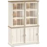 Vitrinekast Eldora 210x143x50 cm 2 glazen- en 2 schuifdeuren
