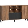 Opbergkast Lodetto 236x137x45 cm deuren zwart