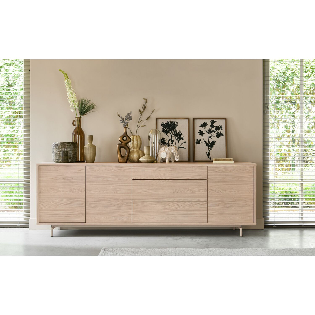 Dressoir Famosa 76x228x45 cm bruin