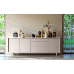 Dressoir Famosa 76x228x45 cm grijs