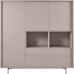 Opbergkast Famosa grijs 150x150x45 cm