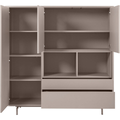 Opbergkast Famosa grijs 150x150x45 cm