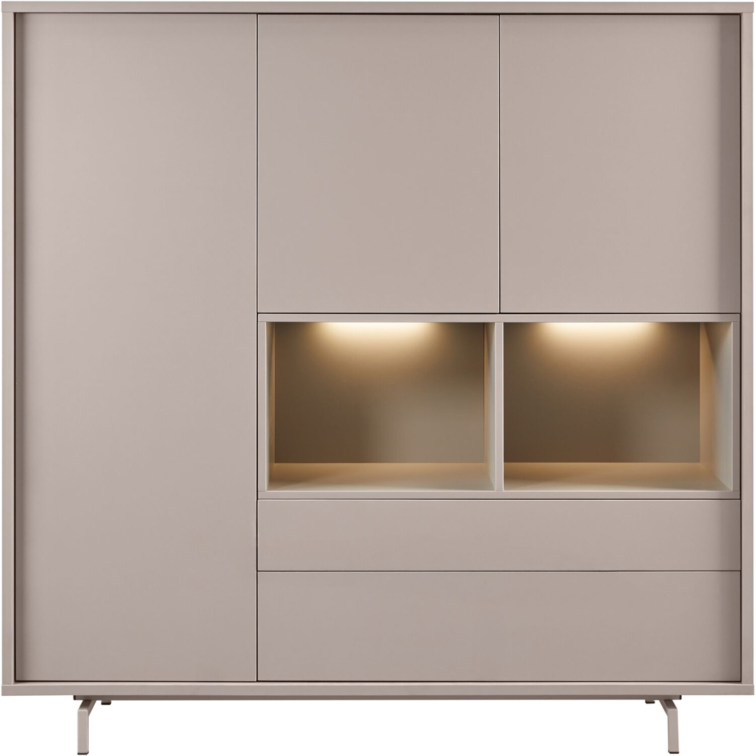 Opbergkast Famosa grijs 150x150x45 cm