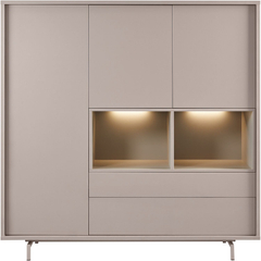 Opbergkast Famosa grijs 150x150x45 cm