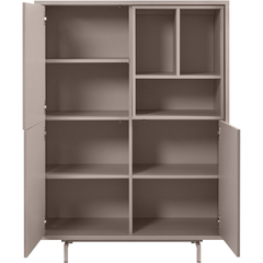 Opbergkast Famosa grijs 136x102x45 cm