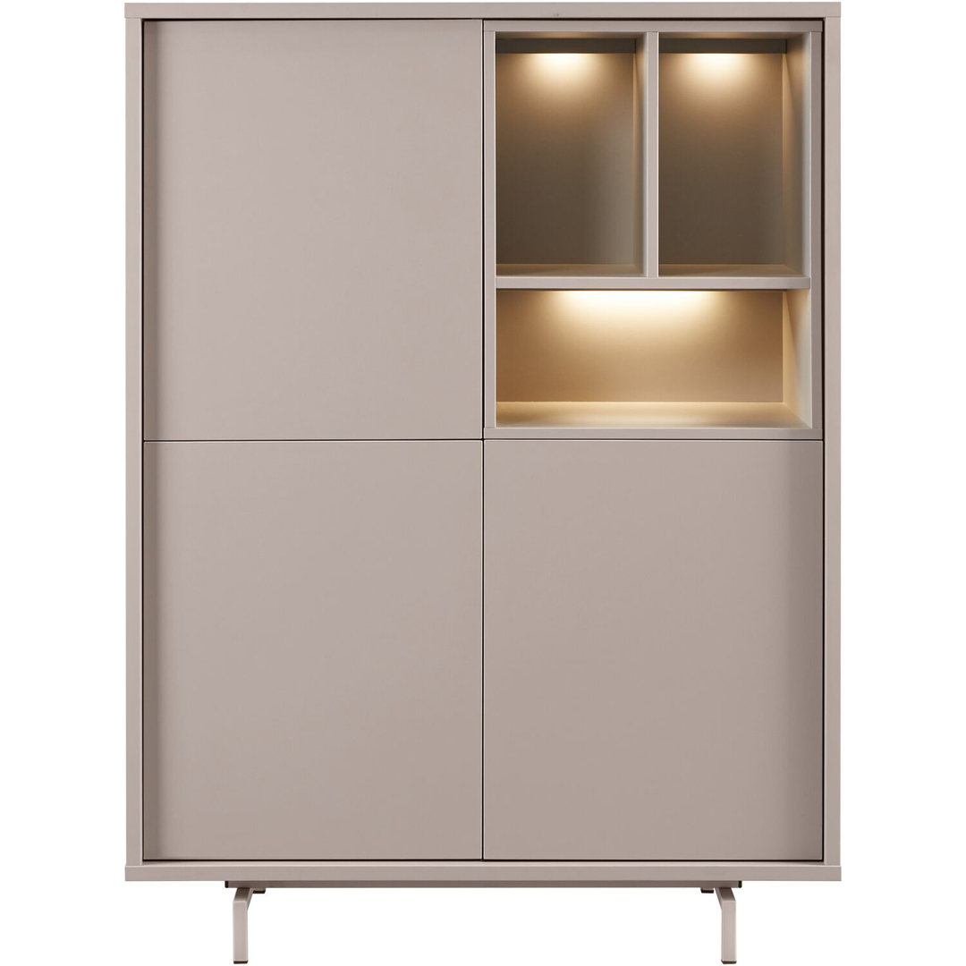 Opbergkast Famosa grijs 136x102x45 cm