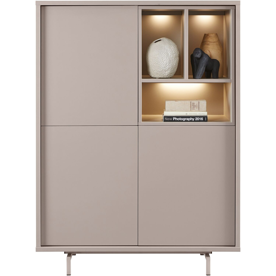 Opbergkast Famosa grijs 136x102x45 cm