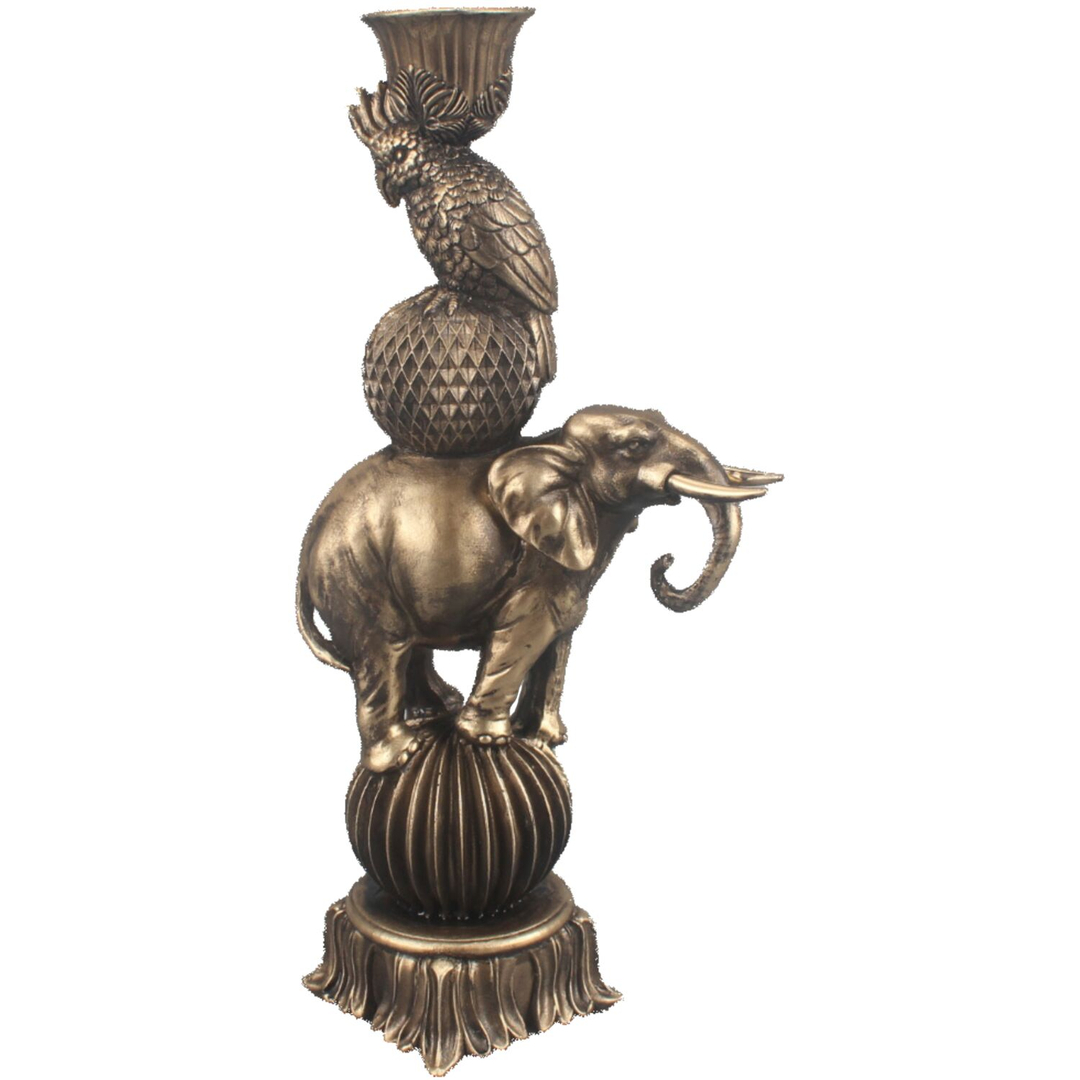 Kandelaar Ippari vogel en olifant
