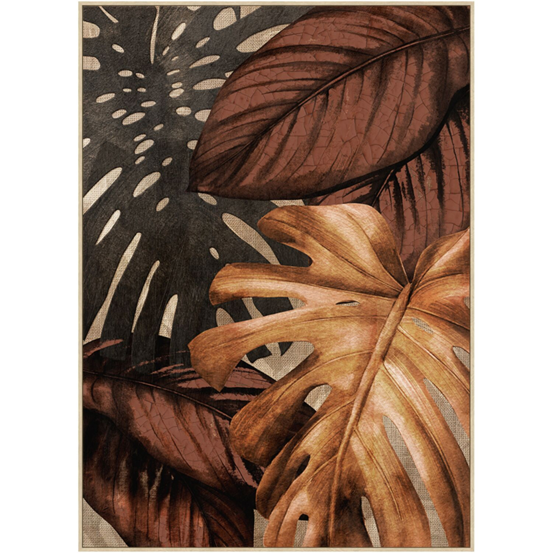 Schilderij Eyvia 3 soorten bladeren
