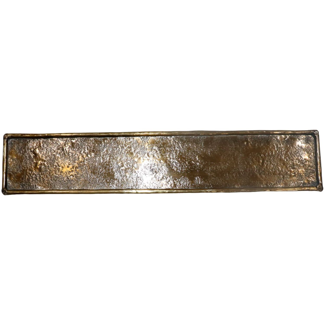 Decoratieschaal Trebbia 7,5x38 cm rechthoekig brons