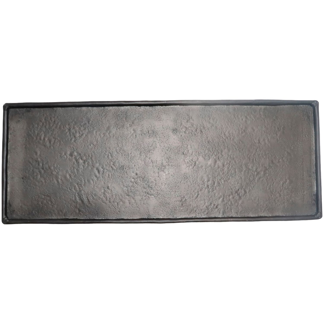 Decoratieschaal Trebbia 20x60 cm rechthoekig zwart