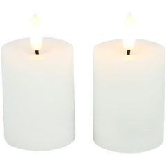 Stompkaars Benevento LED wit 5 cm rond set van 2