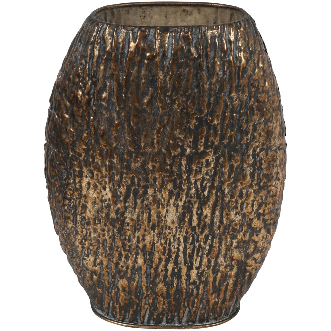 Decoratievaas Mingardo L brons ovaal