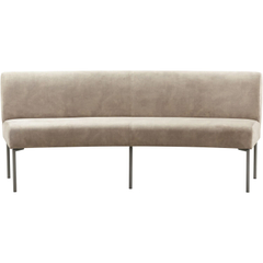 Eetkamerbank Cenare 210 cm velvet lichtgrijs