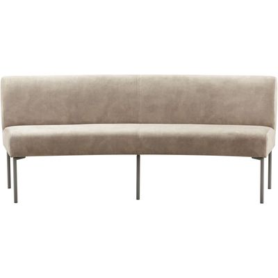 Eetkamerbank Cenare 210 cm velvet lichtgrijs