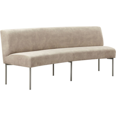 Eetkamerbank Cenare 210 cm velvet lichtgrijs