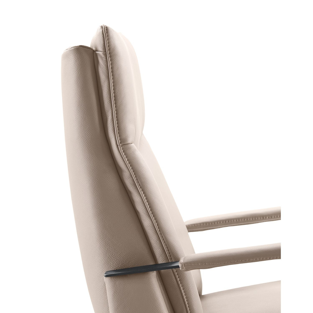 Relaxfauteuil Seduto elektrisch leder beige