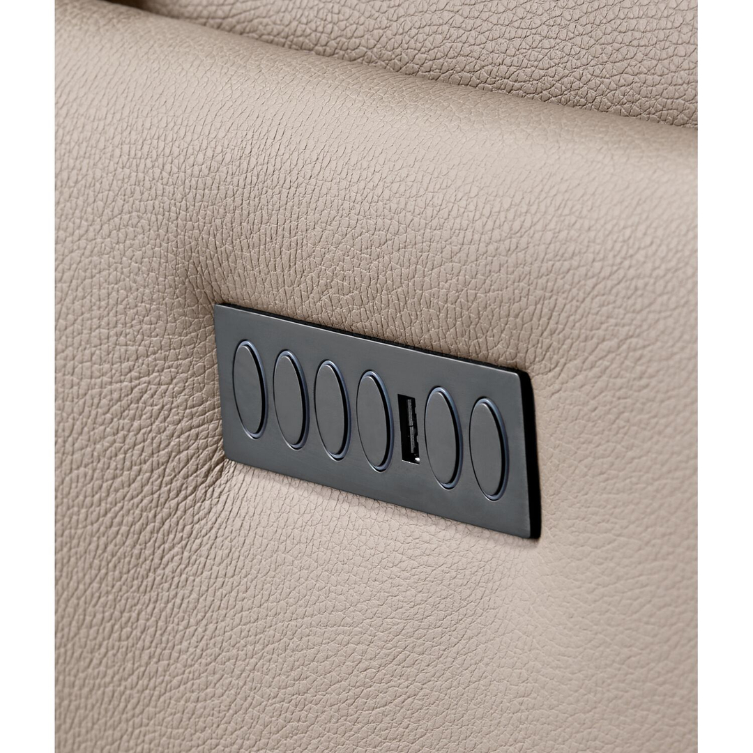 Relaxfauteuil Seduto elektrisch leder beige