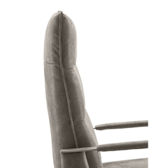 Relaxfauteuil Seduto elektrisch microleder donkergrijs