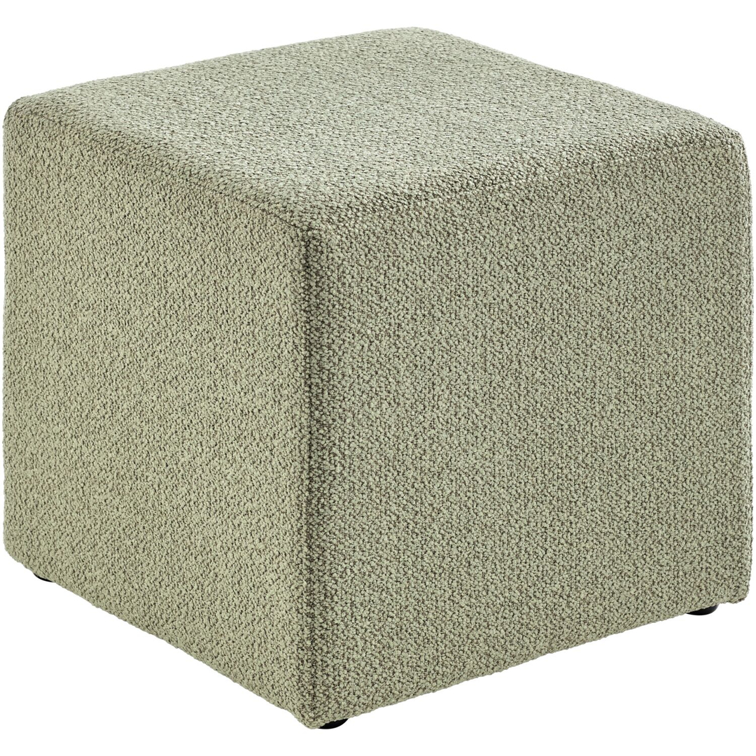Poef Roby 45x45 cm lichtgroen vierkant