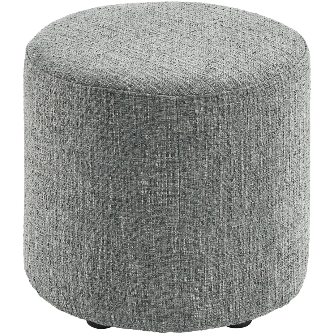 Poef Roby 40 cm donkergrijs rond