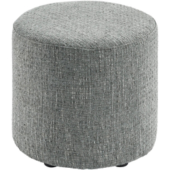 Poef Roby 40 cm donkergrijs rond