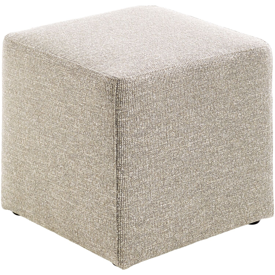 Poef Roby 40x40 cm beige vierkant