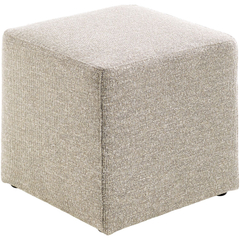 Poef Roby 40x40 cm beige vierkant