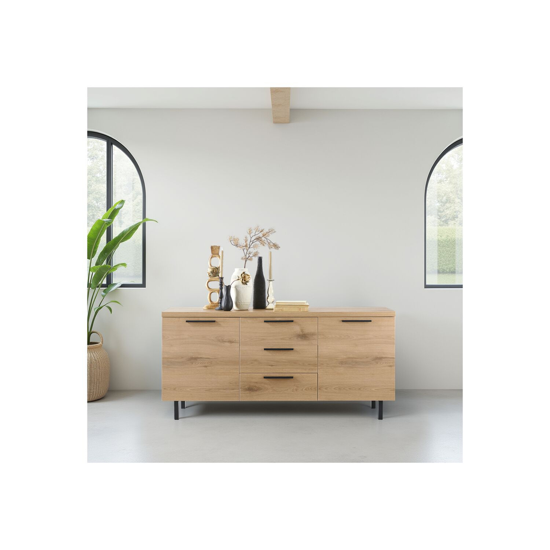 Dressoir Paranno 77x165x42 cm bruin