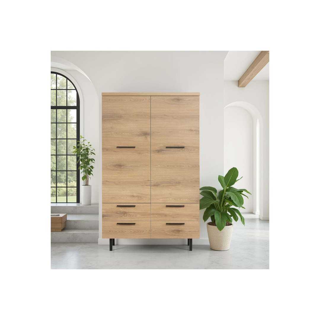 Opbergkast Paranno 177x110x42 cm bruin