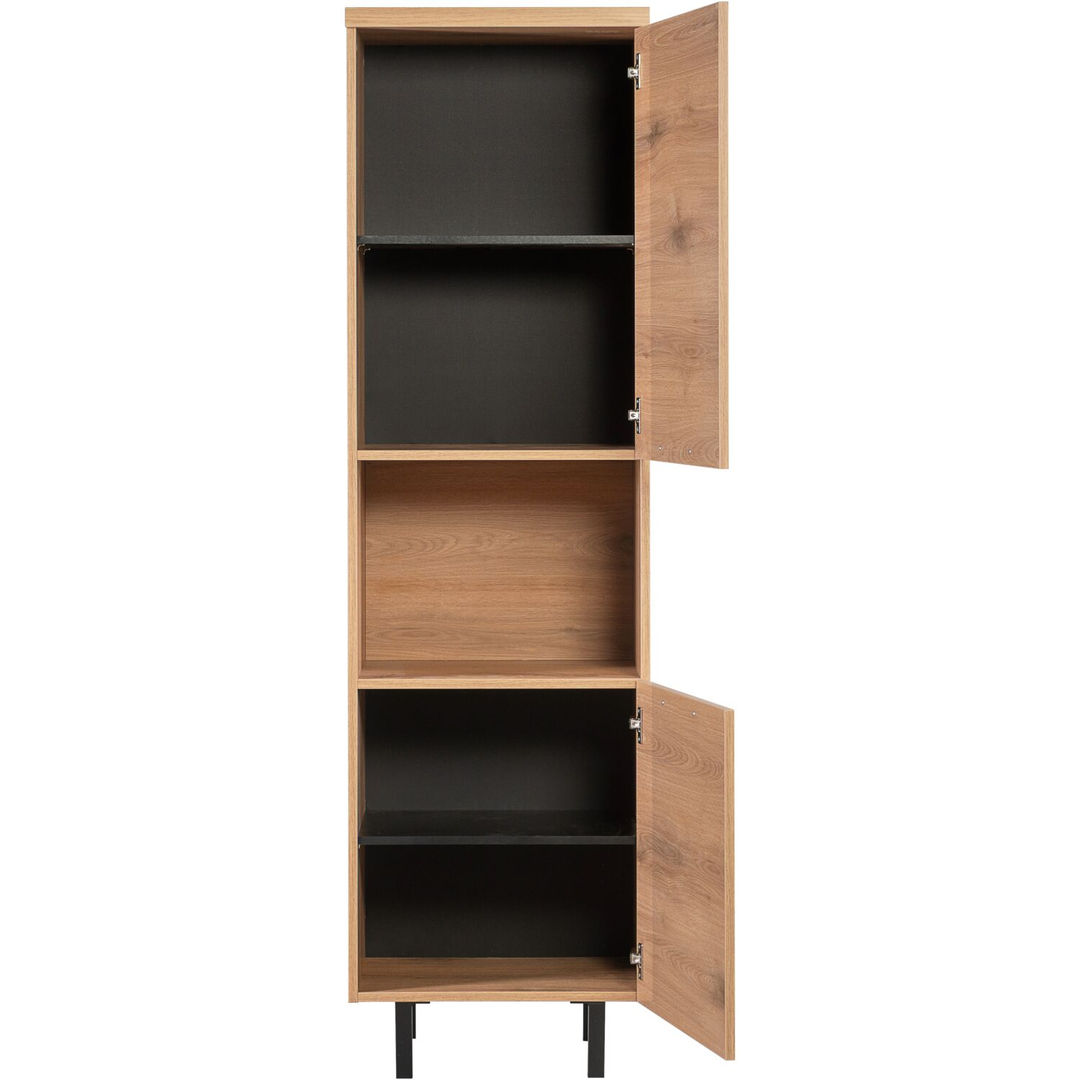 Opbergkast Paranno 197x055x42 cm bruin 2 deurs